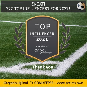 December 2021

Nomination in the list of 222 TOP Influencers for 2022 

""exclusive list of 222 TOP influencers who nailed it in 2021 and should be in your “to follow” list of 2022"

Link: https://www.engati.com/blog/top-influencers
